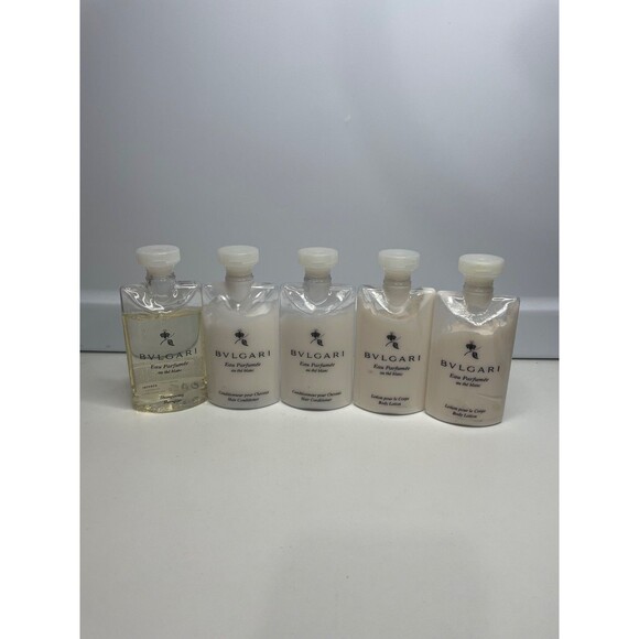 BVLGARI au thé Blanc (White Tea) Shampoo 2 conditioners 2 body lotion 2.5 Fl oz - Picture 1 of 9
